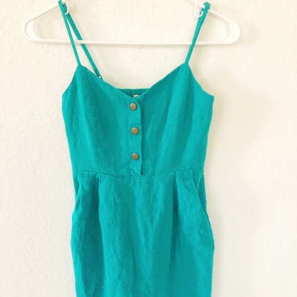 Turquoise Linen Dress 👗 from Urban Outfitters - Picture 5 of 7